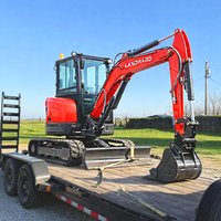 Construction Machinery 3.5 Ton Kubota Engine Hydraulic Mini Excavator 2500 KG Luxury Cabin High Quality Mini Digger Customized