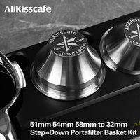 Alikisscafe Step Down Portafilter Basket Convex Billet 51mm 54mm 58mm Delonghi Breville Gaggia Espresso Accessories Barista Tool