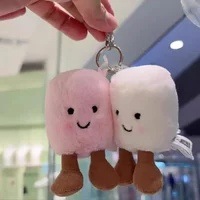 2026 Potdemiel Plush Cotton Cat Candy Two Tone Cute Soft Two Tone Keychain Bag Pendant Plush Accessories Doll Car Holiday Gift