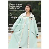 AliExpress NONE Thickened Extended Unisex Outdoor Cycling Raincoat Full Body Waterproof for Electric Vehicle Riding Hiking Modern Simple Style