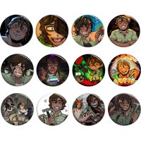 YKMET Strade New Brooches Soft Button Pin Funny Silly Gnarpy on A Skateboard Meme Badge Gamer Collection Gifts