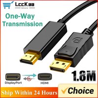 1080P DP To HDMI-compatible Cable 1.8m DisplayPort To HDMI Adapter Male To Male Video Audio Cable for PC HDTV Projector Monitor