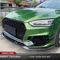 Car Front Body Kits Splitters Canards for Audi A5 S5 Sline RS5 B9 2018-2020 RealCarbon Fiber Front Canards Fins Splitters