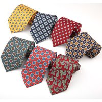 Linbaiway 9cm Men Paisley Floral Printed Neck Ties Classic Tie for Mens Wedding Dress Party Business Neckties Gravatas Cravat
