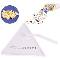 &Pill Counting Tray Tablet Counter Dispenser Pills Plate Splitter With Spatula Tool For Pharmacy Technician Doctor Pharmacists
