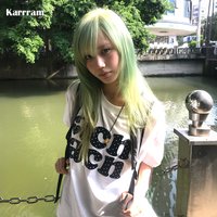 Karrram Japanese Y2k Letter Print T-shirt 2000s Style Short Sleeve White Tops Vintage Harajuku Oversize Tee Shirt American Retro