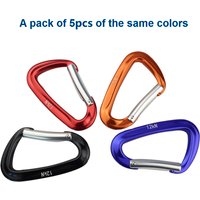 Aviation Aluminum 7075 D Shackle Carabiner Hook Carabiner Snap Hook For Keychain Hammock Camping