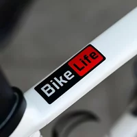 Bicycle Life Reflective Waterproof PVC Stickers Green White Text On Black Background Durable Bike Decor Decals