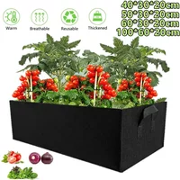 1/2/3PCS Rectangle Plant Grow Bag with Handles, Outdoor Fabric Nursery Pot for Flower, Vegetable, and Garden Planting, Grow Bags