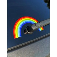 Rainbow Stickers For Car Weather-Resistant Automotive Decals Waterproof Rainbow Decals Car Accessories Rear Windshield Sticker