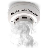 12V Voltage Wired Smoke Leak Fire Detector Alarm Sensor Stand Alone For Wired Terminal Alarm System