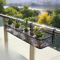 Flower Rack Storage Balcony Hanging Guardrail Window Flower Pot Rack Iron Flower Stand Plant Shelving Подставка Под Цветы 선반 진열장