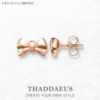 Stud Earrings Bow Europe Style Fine Jewerly For Women Cute Gift In 925 Sterling Silver