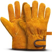 Cowhide Leather Safety Work Gloves Heat Resistant Fireproof Welding Gloves for Men Firepalce Forge Furnace Industrial BBQ Gloves