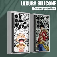 Japan O-One Piece Luffy Gear 5 Phone Case For Samsung Galaxy S25 S24 S23 S20 S21 FE S26 S22 Ultra S26 Plus S25FE Silicone Cover