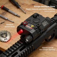 Latarka laserowa wielofunkcyjna PEQ15: Pasuje do szyny 20 mm, do pistoletów airsoftowych, na polowania, do gier CS i innych, wskaźnik