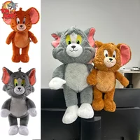 Original Kawaii Tom And Jerry Plush Toy Cartoon Anime Movie Cat Mouse Plushies Stuffed Animals Doll Toys For Kids Birthday Gifts