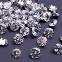Cubic Zirconia Stones Crystal White Round Shape Brilliant Cut Loose CZ Stones Synthetic Gems Beads For Jewelry DIY Material
