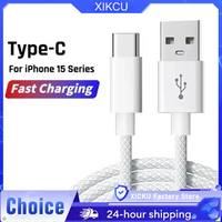 30W for USB A to iPhone 17 Cable Braided USB A to Type C Fast Charger Cord for iPhone 15 Samsung Galaxy S25 Android Accessories