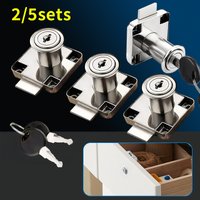 2/5 Sets Schubladenschlösser mit Schlüsseln, Hardware-Zubehör, Möbelschrankschlösser, verwendet für Schubladen von Nachttischen und Kleiderschränken