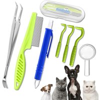 Pet Tick Removal Kit Easy To Use Flea Get Rid of Hook Tweezers Pliers Mite Extractor Dogs Cats Clear Up Accessories Pet Supplies