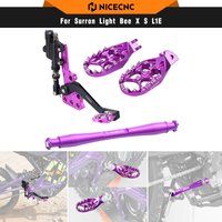 NICECNC For Surron Light Bee X S 2017-2025 Hydraulic Rear Foot Brake & Footrest & Foot Pegs Support Brace For Segway X160 X260