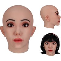 Soft Women's Silicone Headgear Makeup Artist Cosplay Men's and Women's Silicone Multifunctional Makeup Mask Halloween