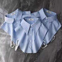 Collar Women Embroidery Faux Col Half Shirt Blouse Fake Collars Sweater Shirt Detachable Collars Accessories