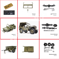 Fms1: 6 Climbers Willis Wwii Classic Simulation Climbing Off Road Vehicle Shell Finished Tire Suspension Accessories Gift image 4