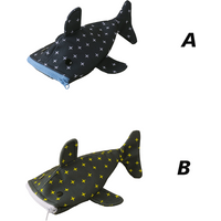 Cute Shark Shaped Pencil Bag, Large Capacity Zipper Pencil Case Desktop Organizer Back to School Stationery for Students