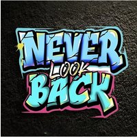 AliExpress NONE 1Pc Never Look Back Graffiti Quote Vinyl Sticker Waterproof Decal For Car Motorcycle Helmet Laptop Bike Streetwear Auto Styling