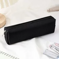 Pencil Case Black School Supplies Pencil Cases Trousse Solid Color Pencilcase Stationery Pencil Pouch