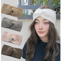 Winter Woolen Headbands Soft Elastic Ear Warmer Cross Headwrap Turban Wide Brim Headwear for Women Girl Fashion Hair Accessories