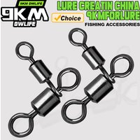 3 Way Swivels Fishing Crossline Swivel Saltwater 25~100Pcs Fishing Lures Ring Chain Connector Freshwater Trolling Catfish Rig