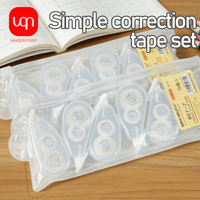 WQN 6-Piece Set Mini White Correction Tapes Simple Design Writing Aids for Office And Study Convenient for Error Correction