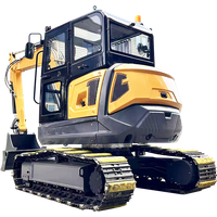 6.5 Ton 6600kg Engineering Excavator 360° Rotation for Demolition Backfilling Grading Material Handling Heavy-Load Operation