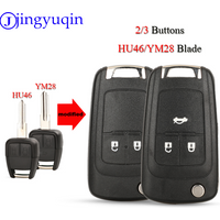 Jingyuqin 2/3 Tasten Geändert Flip Fernbedienung Auto Schlüssel Shell Für Chevrolet Cruze Aveo Auot Schlüssel Fall Rechts/links YM28/hu43 Klinge