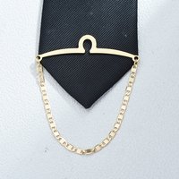 ICEYY Gold Silver Tone Flat Chain Tie Clips Men's Ties Accessories Gifts