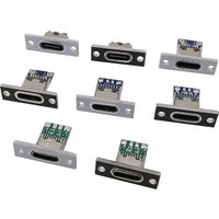 5/10Pcs Type C USB 3.1 Female Socket Connector With Fixing Plate 2Pin 4Pin 6Pin Type-C USB Jack Charging Port for DIY PCB