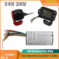 350w Folding Scooter Controller Accessories 24V 36V Carbon Fiber Scooter Controller LCD Display Brake Accelerator Throttle Set
