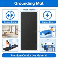 Grounding Mat 10x26 In, 15ft Cord, Conductive Earthing Pad, Earth Therapy for Sleep, Pain Relief, Inflammation, Energy Boost Pro