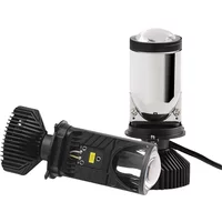 H4 LED Headlight Projector Lens With Fan Cooling For Car Far And Near Light Bulb Motorcycle Motorcycle Fisheye Lens Projector