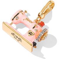 1Pc Enamel Glaze Pink Sewing Machine Pendant,Girls Sweet Fashion Love Crown Letter Necklace Pendant,Christmas Jewelry Gift