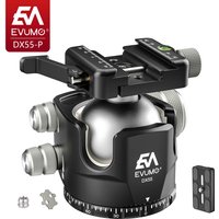EVUMO DX55-P Arca Ball Head Mount Camera Head 55mm Heavy duty Tripod Head Arca to Picatinny Mount Lever Release Load 40kg