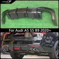 For Audi A5 S5 B9 2020+ Carbon Fiber Back lip Car Rear Bumper Diffuser Rear Splitters Spoiler Car Accessories body kit