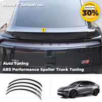Glossy Black Rear Trunk Spoiler Trim Kit for Tesla Model Y Juniper 2025 - P Style Blade Sport Body Styling Exterior Accessories