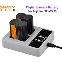 Massate NP-W235 NP W235 Digital Battery +PD20W Fast Dual Charger for Fujifilm X-T5 X-T4 GFX 100S X-H2S X-S20 GFX 50S II VG-XT4