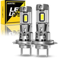 2Pcs AUXITO H7 LED Canbus Error Free Headlight Bulb With Fan 22000LM MINI 360 Lighting H7 CSP LED Chip Headlamp 12V 6500K White