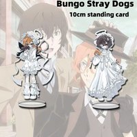 Bungo Stray Dogs Nakahara Chuuya Dazai Osamu 10cm Acrylic Stands Desktop Decoration Cute Cartoon Keychain Anime Gift