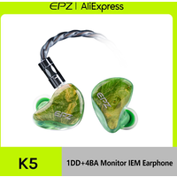 EPZ K5 Kabelgebundene Kopfhörer 1DD+4BA HIFI Musik IEMs Headset In-Ear-Kopfhörer Gaming-Headset Drei-in-Eins 0,78 2-Pin Abnehmbares Kabel